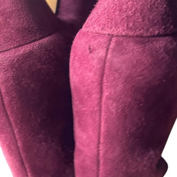 VINCE CAMUTO Mixen Burgundy Suede Leather Ankle Boots Booties Sz 8 - Picture 6 of 7